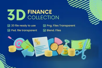 Finança Pacote de Icon 3D