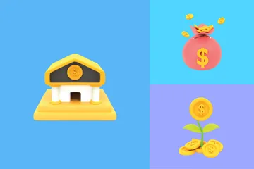 Finança 3D Icon Pack