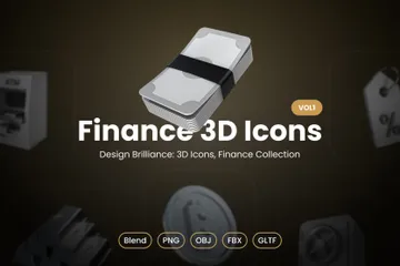 Finança Pacote de Icon 3D