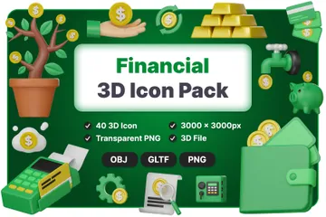 Finança 3D Icon Pack