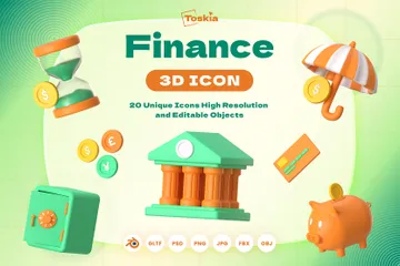 Finance Pack 3D Icon