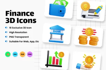 Finance Pack 3D Icon