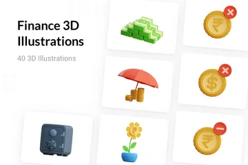 Finance Pack 3D Illustration