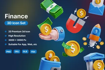 Finance 3D Icon Pack