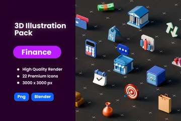 Finance 3D Icon Pack