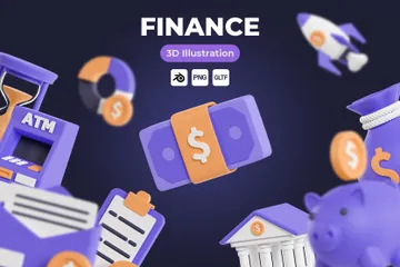 Finance 3D Icon Pack