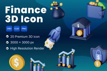 Finance 3D Icon Pack