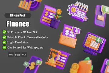 Finance 3D Icon Pack