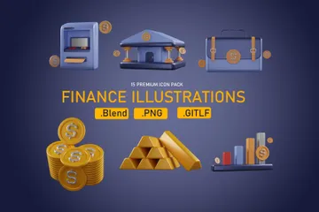 Finance 3D Icon Pack