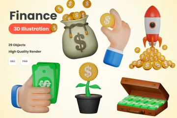 Finance 3D Icon Pack