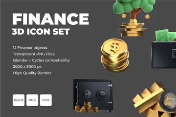 Finance 3D Icon Pack