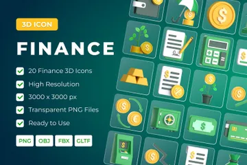 Finance 3D Icon Pack