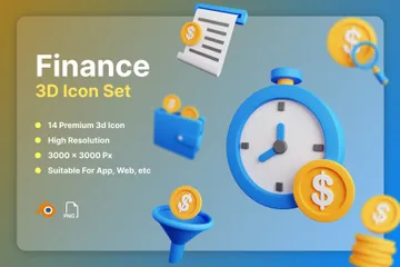 Finance 3D Icon Pack