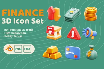 Finance 3D Icon Pack