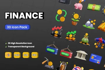 Finance 3D Icon Pack