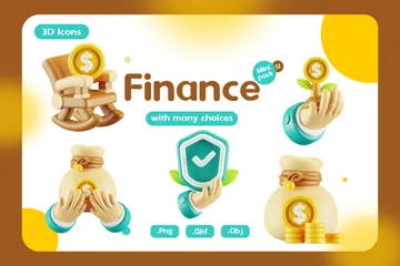 Finance 3D Icon Pack