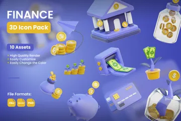 Finance 3D Icon Pack