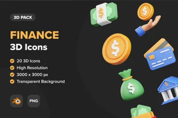 Finance 3D Icon Pack