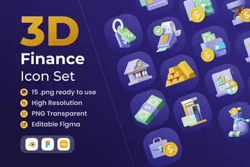 Finance 3D Icon Pack