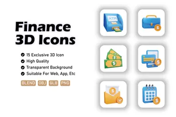 Finance 3D Icon Pack