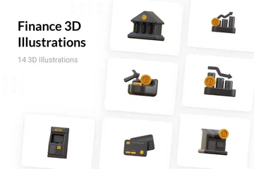Finance Pack 3D Illustration