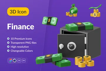 Finance Pack 3D Icon