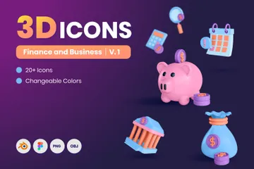 Finance & Business 3D Illustration Pack