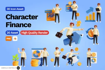 Finance Character 3D Illustration Pack