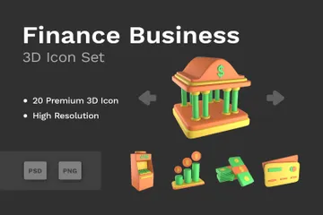 Financement des entreprises Pack 3D Illustration