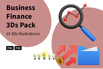 Financement des entreprises Pack 3D Icon