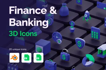 Finance et banque Pack 3D Icon