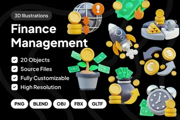 Finance Management 3D Icon Pack