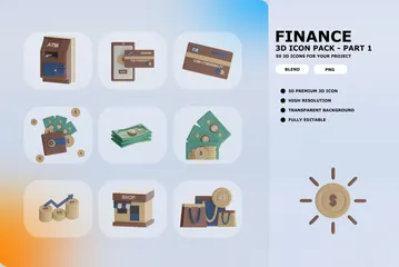 Finance Part 1 3D Icon Pack