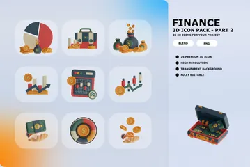 Finance Part 2 3D Icon Pack