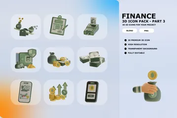 Finance Part 3 3D Icon Pack