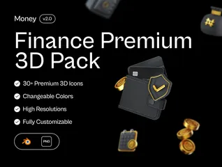 Finance Premium 3D Icon Pack