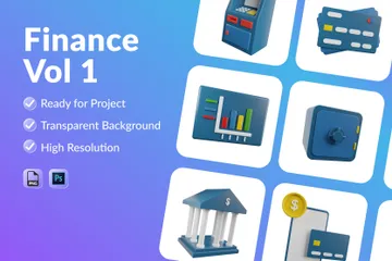 Finance Vol 1 3D Illustration Pack