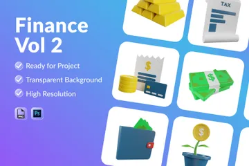 Finance Vol 2 3D Illustration Pack