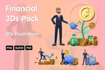 Financeiro Pacote de Illustration 3D