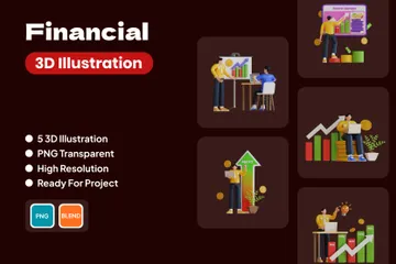 Financeiro Pacote de Illustration 3D