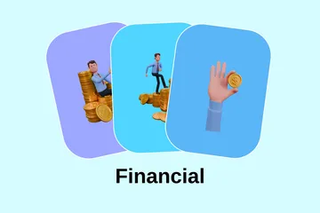 Financeiro Pacote de Icon 3D