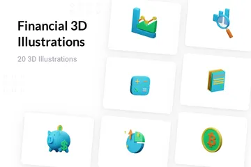 Financeiro Pacote de Illustration 3D