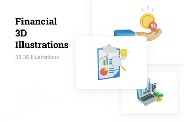 Financeiro Pacote de Illustration 3D