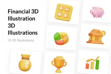 Financeiro Pacote de Illustration 3D