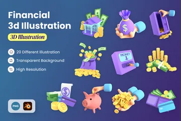 Financeiro Pacote de Illustration 3D