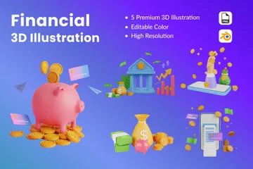 Financeiro Pacote de Illustration 3D