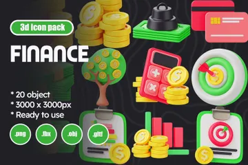 Finance Pack 3D Icon