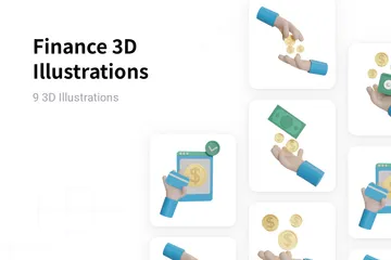 Finance Pack 3D Illustration