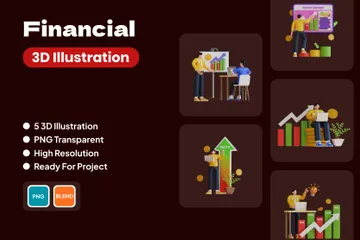 金融 3D Illustrationパック