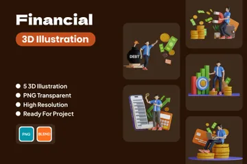金融 3D Illustrationパック
